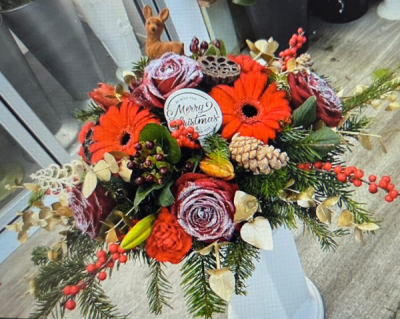 Christmas Arrangement - Embrace the festive spirit with our 'Christmas Arrangement' from Four Seasons Florist Ltd.